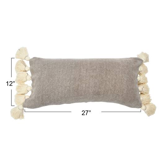 Hello Honey® Cotton Chenille Lumbar Pillow with Tassels